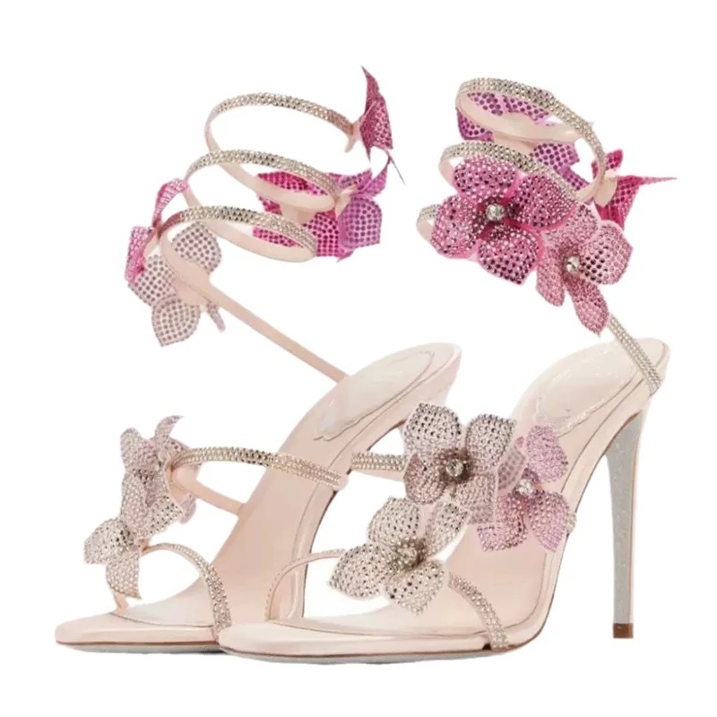 Women'S Shoes Veja - Eilyken Sexy CRYSTAL Flower Thin High