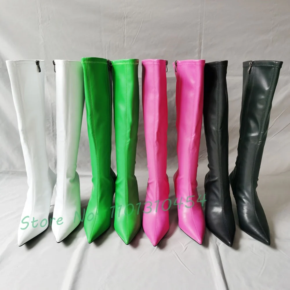 Women Shoes Waterproof - Super Pointy Knee High Boots Women