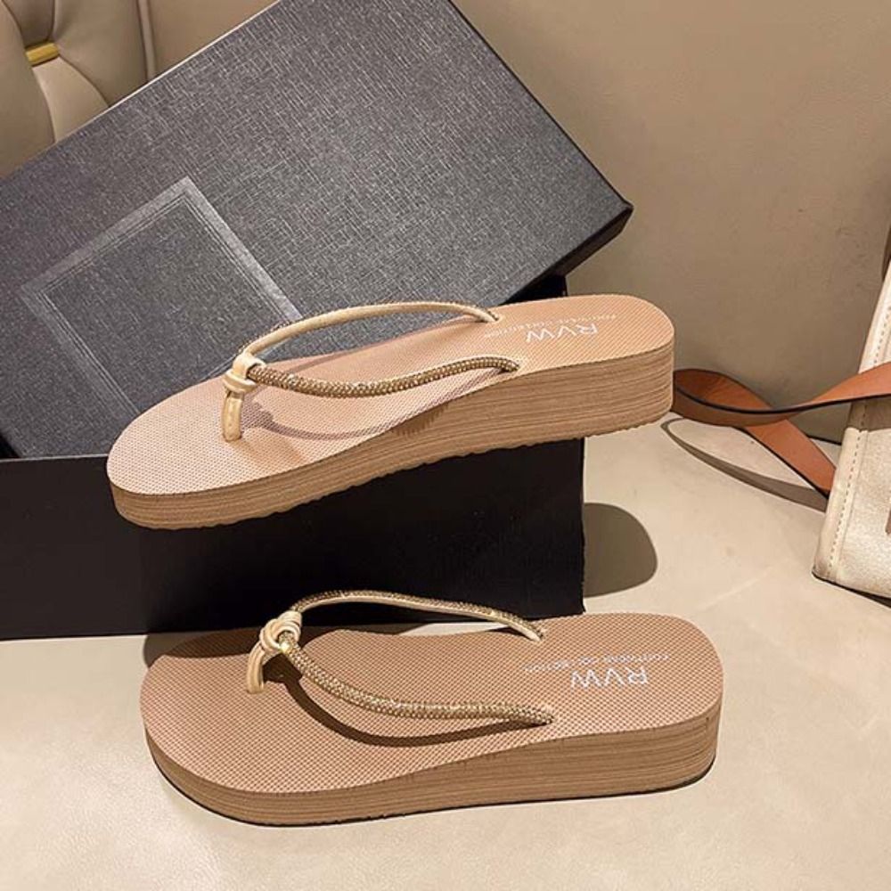 Fashion PVC Crystal Flip Flops - Women Shoes Waterproof review and price