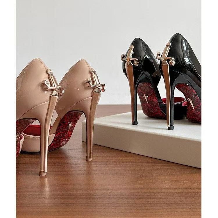 Side Empty Gold Scepter Nude H - Patent Leather Pump review and price