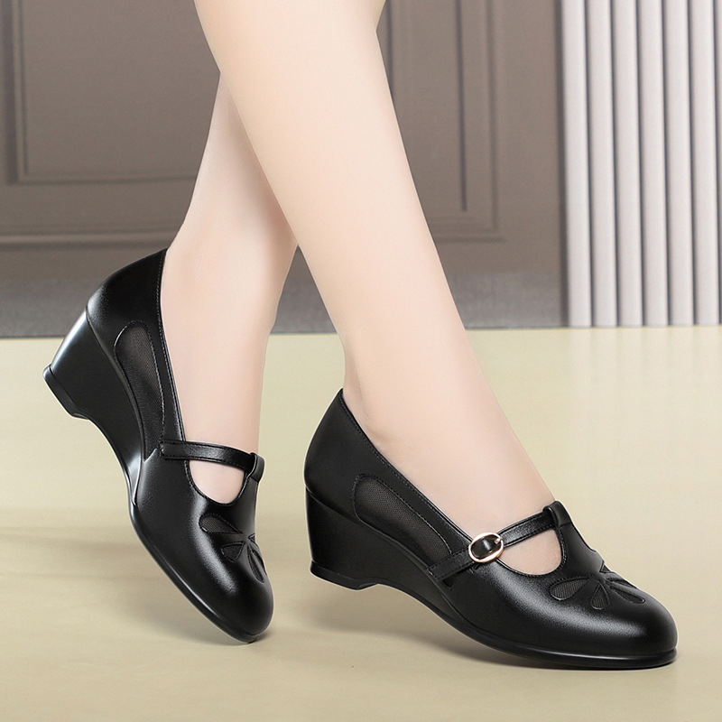 Middle Aged Women Summer Mesh  - Women Shoes Wedges review and price