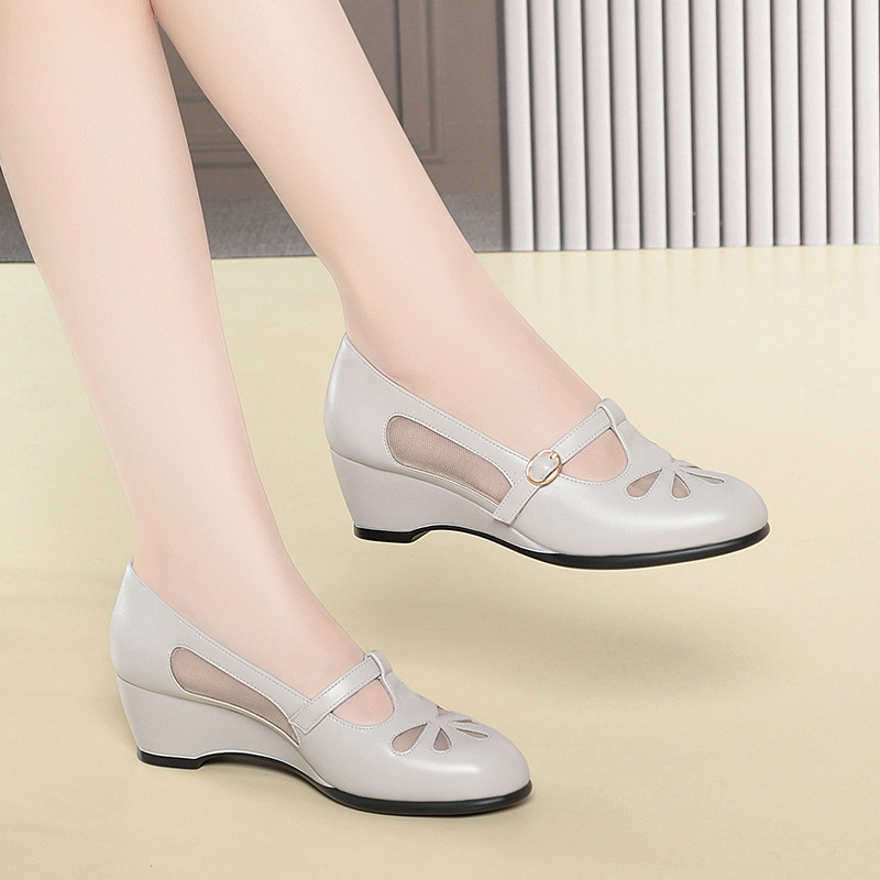 Middle Aged Women Summer Mesh  - Women Shoes Wedges review and price