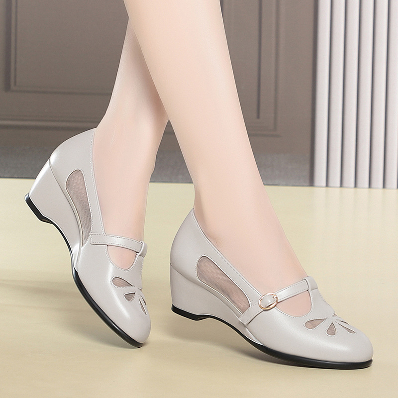 Middle Aged Women Summer Mesh  - Women Shoes Wedges review and price