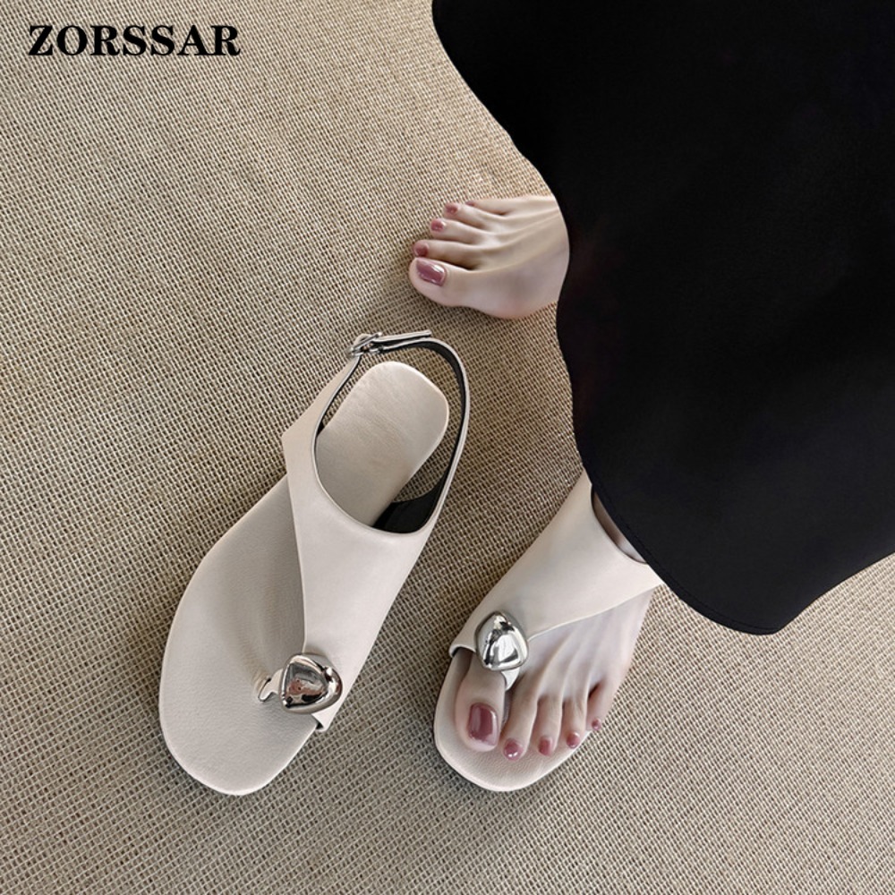 Women's Genuine Leather Thong  - Thong Flat Sandal review and price