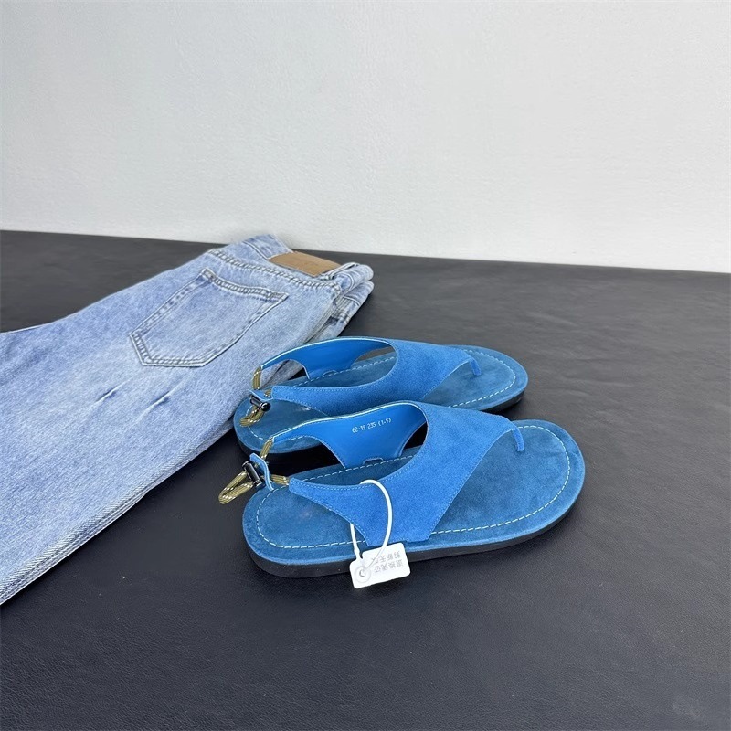 Korean Minimalist Suede Slingb - Thong Flat Sandal review and price