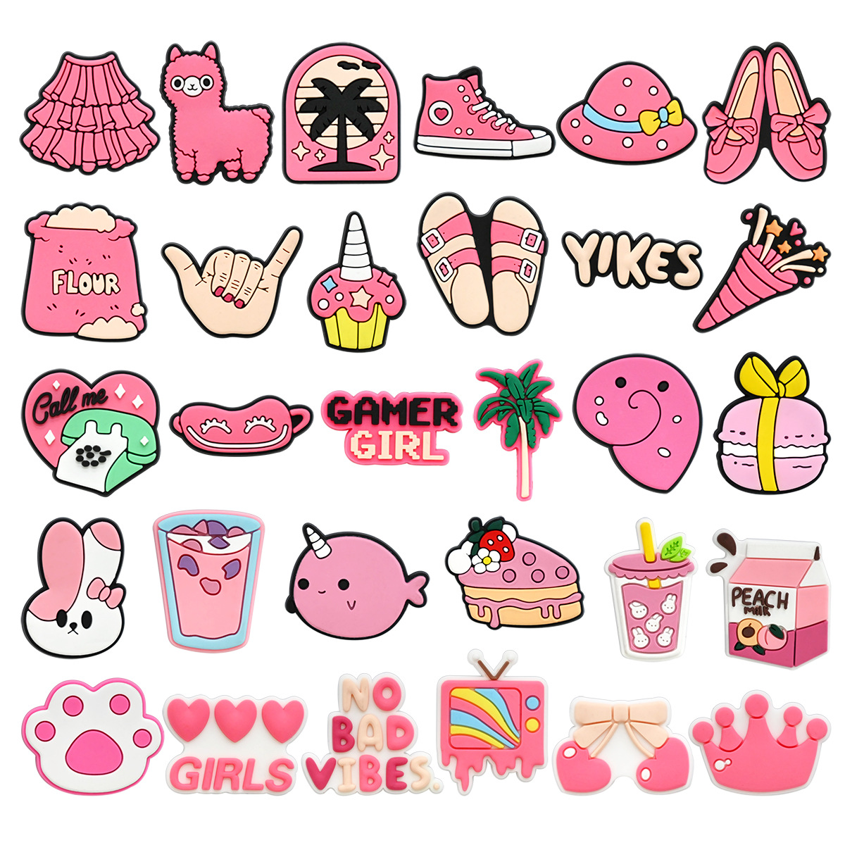 Cute Pink Shoe Charms Decorati - Women'S Shoes Crocs review and price