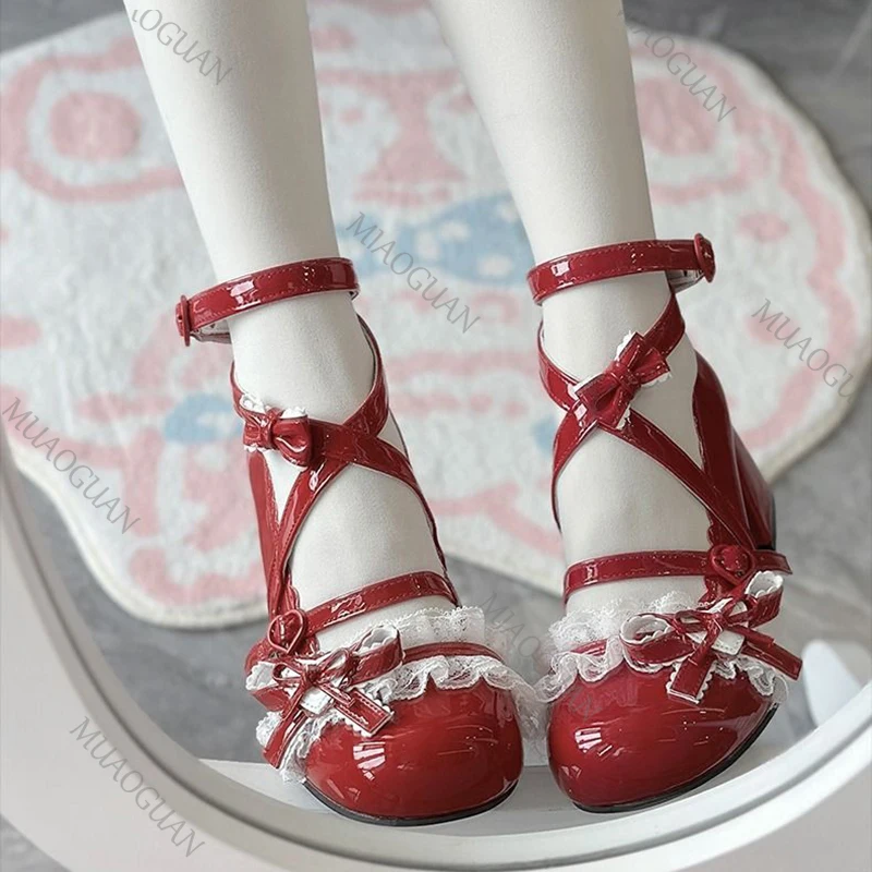 Lolita Red High Heels Cute pum - Patent Leather Pump review and price