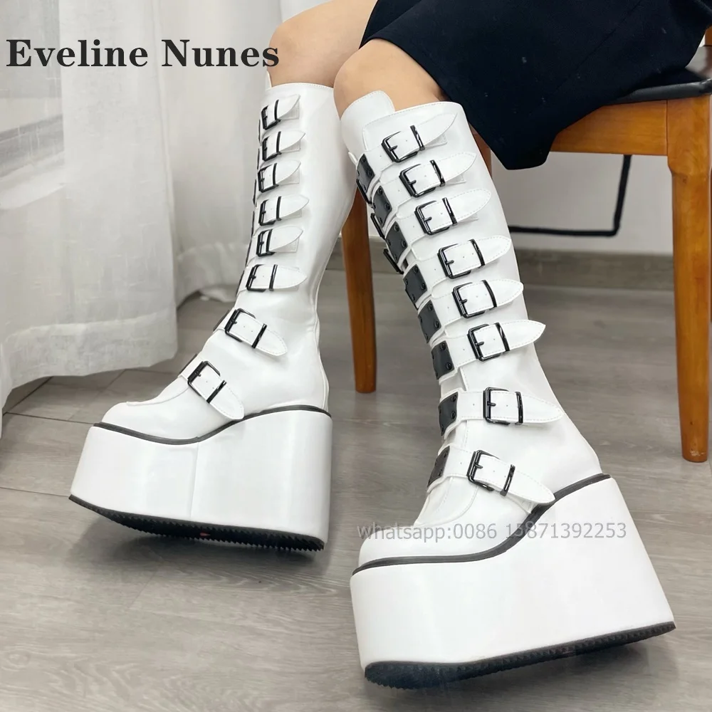 Platform Belt Buckle Bicolor B - Women Shoes Size Chart review and price