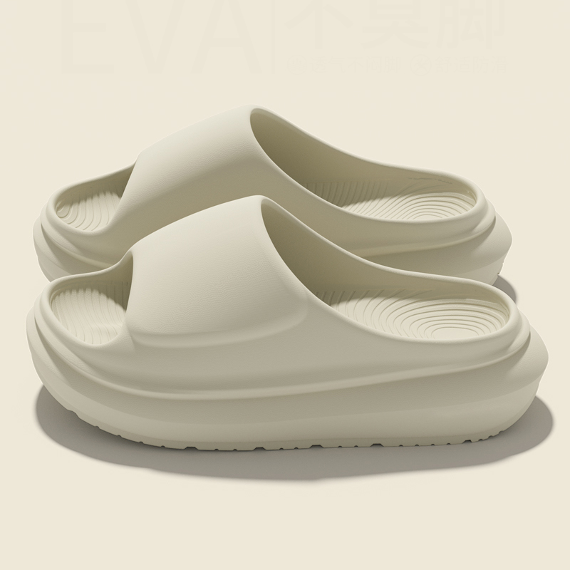 Solid Color Thick Bottom Slipp - Women Shoes Wedges review and price