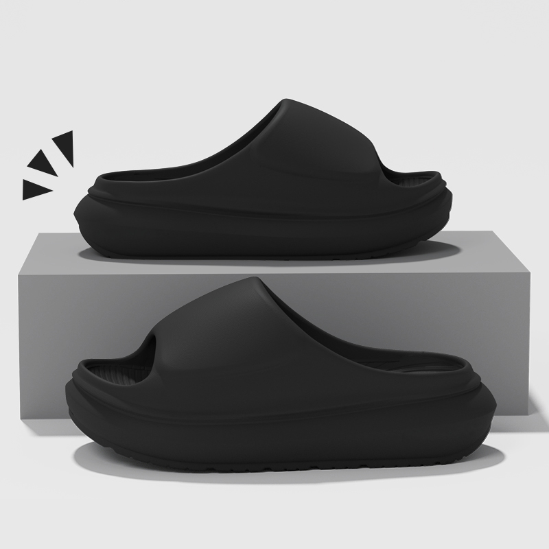 Solid Color Thick Bottom Slipp - Women Shoes Wedges review and price