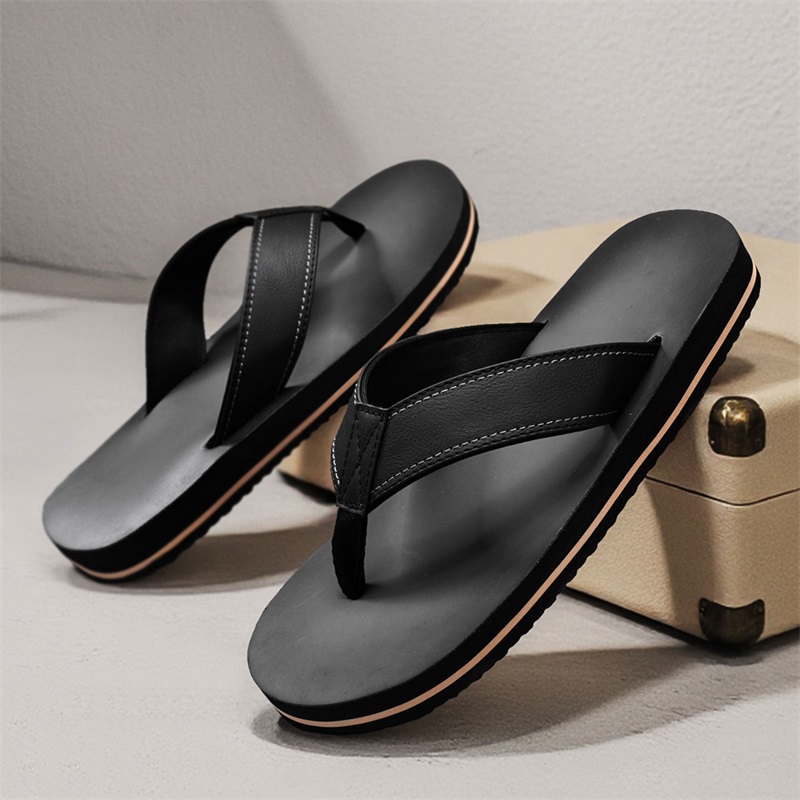 Men's Vintage Washed Faux Leat - Thong Flat Sandal review and price