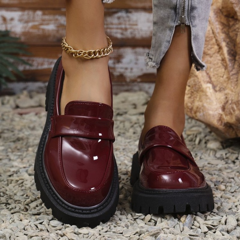 Patent Leather Med Heel Loafer - Patent Leather Pump review and price