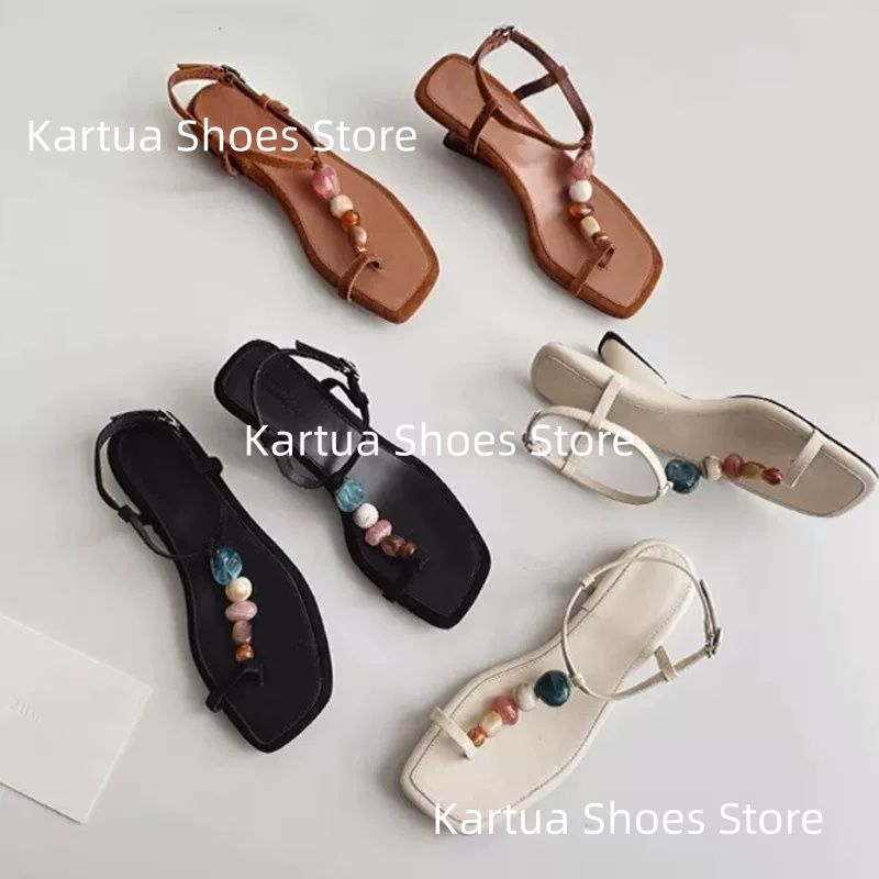 Women's Black Suede Colorful B - Thong Flat Sandal review and price