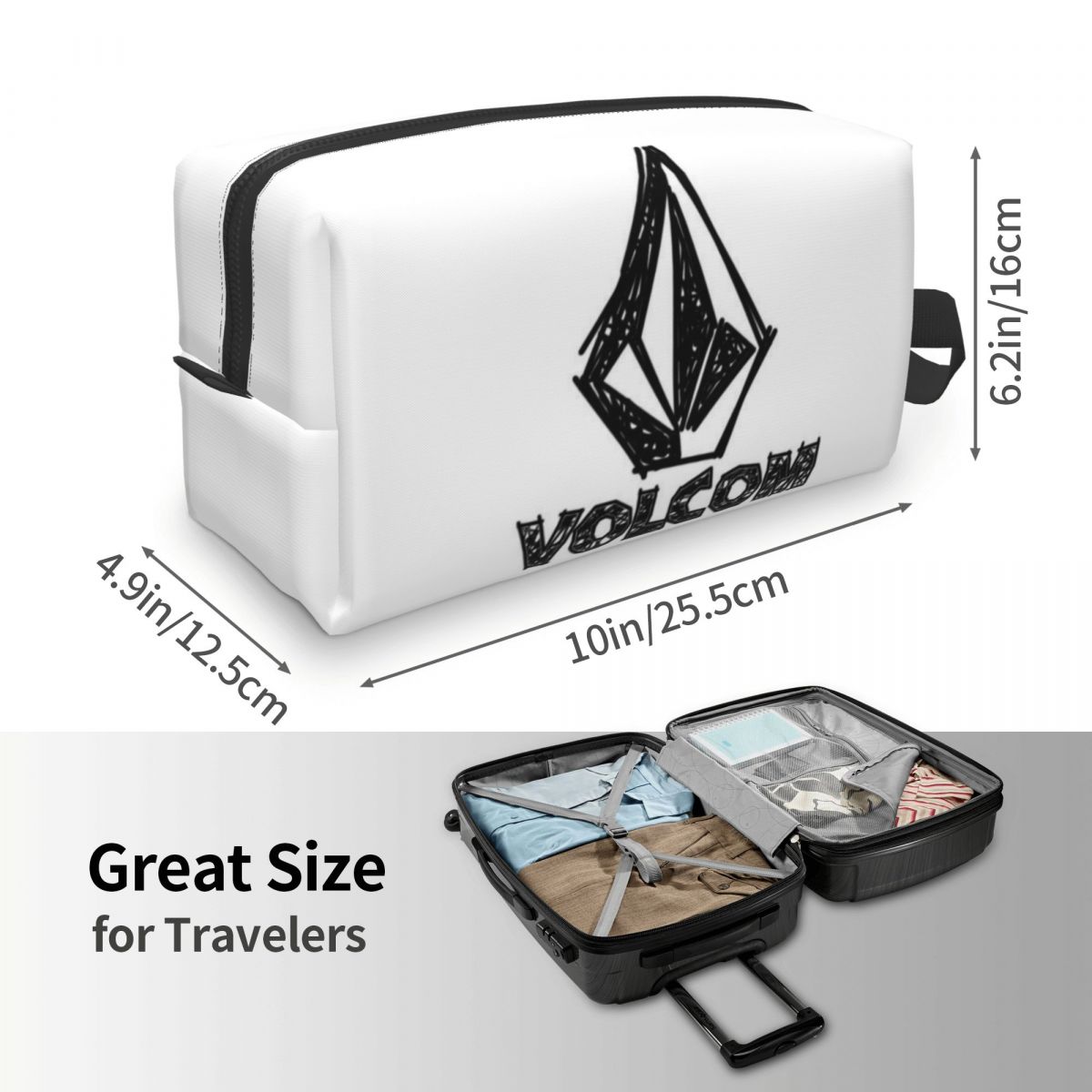 V-Volcom Logo Makeup Bag Cosme - Women'S Shoes Louis Vuitton review and price
