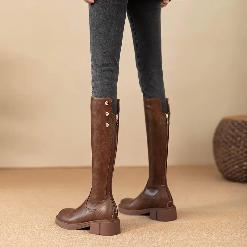 Autumn Winter Middle Heel Ladi - Women Shoes Waterproof review and price